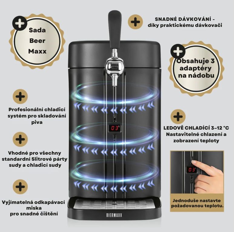 GourmetMaxx Party pivní výčep pro 5l soudky piva BierMaxx 14011 (2)